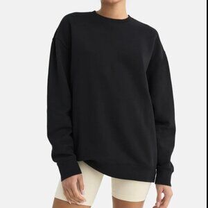 MATE The Label Organic Fleece Oversized Sweatshirt, Black